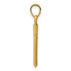 Real 14kt Yellow Gold Polished Hollow Cross Pendant