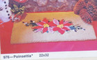 Poinsettia Rug Tuft Hook Kit 22x32 Yarn Wall Hang Rumpelstiltskin Vtg Christmas