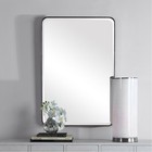 Uttermost 09605 Aramis 36 X 24 Inch Silver Wall Mirror