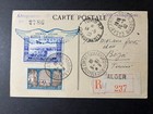1930 Registered French Algeria Stamp Expo Postcard Cover Alger To Paris France