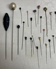 Antique Victorian Hat Pins Stick Pins Pearl Glass Sequin Lot 38
