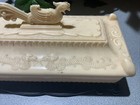 Antique  Dresser Celluloid Box Oriental Asian Chinese Dragon Zhenniao Bird 8x4