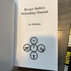 Berger Bullets Reloading Manual First Edition Hardcover 2012