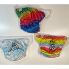 Mama Koala Reusable Cloth Diapers Rainbow Lot Pocket Snap One Size 3 Pack