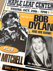 Bob Dylan Joni Mitchell Orig Concert Poster Oct 29 1998 Toronto Can Boxer Style