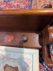 Handcrafted Vtg Wooden Teddy Bear Shelf With Framed Prints Nursery Decor Unisex 