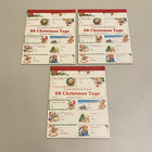 Lot  3  Vintage Christmas Gift Tags Stickers 180 Piece Self Stick Bears New Nos