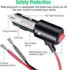 12-24v Fused Led Car Cigarette Lighter Plug Socket Cable Adapter W  Switch Lot