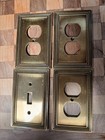 Lot 4x 2003 Lhmc Liberty Hardware Metal Electrical Outlet Plate Cover Brass Tone