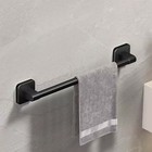 Towel Bar Self Adhesive 40cm Wall Mounted Matte Black Towel Holder For Bathroom