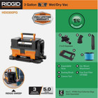 Ridgid 3 Gal Vacuum Wet dry With Filter  Expandable Hose  Accessories   Pro Gear