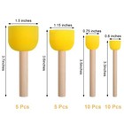 30 Pcs Round Sponges Brush Set  Sponge Brushes For Painting  30 Pcs