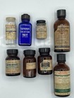 Vintage Pharmacy Apothecary Bottles - Wyeth  Mallincrodt  Sharpe Dome  Burroughs