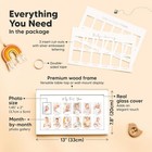 12m Baby Frame newborn Gift 1st Bday Photo Collage alpine White 