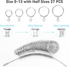 27pcs Ring Sizer Tool Kit With Gauges Sizes 0   17 Stainless Steel Us Ring Set