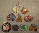 Lot Of 10 Collectible  Authentic Disney Trading Pins  Mystery Hidden Open Cast 