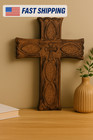 Rustic Handmade Wooden Wall Cross 12  Christian Hanging Church Home Gift Decor