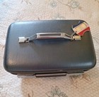 Vintage American Tourister Train Case Carryon Blue gray No Tray Has Luggage Tag