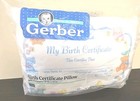 Vintage Newborn Baby Gerber 1993 Birth Certificate Pillow New Open Packaging 10   