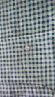 Vintage Full Apron Blue  Turquoise Check  Green Binding