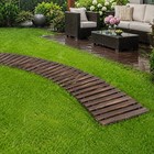 Wooden Garden Pathway  6ft Roll Out Outdoor Walkway  For Garden  Backyard
