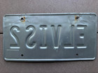 Elvis Rhode Island Vanity License Plate  Vintage And Obsolete  With Wear