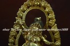 7   Old Tibet Buddhism Copper Gilt Vajrapani Chana Dorje Wrathful Buddha Statue