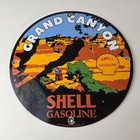 Vintage Shell Gasoline Sign - Grand Canyon Gas Oil Pump Plate Porcelain Sign
