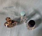 Lot Of 3 Miniature Vintage Perfume Bottles   each About 2  Tall   glass