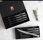 Zwilling J a  Henckels Set Of 8 Steak Knives Solid Stainless Steel  new 