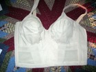  new  Classic Long Line Bra  Vintage   Retro   White   Nude   Black   Bk Closure