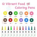 Food Coloring Pens12pcs Double Sided Food Grade Edible Markers With Fine thic   