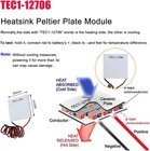 5pcs Tec1-12706 Peltier Module 12v 6a 60w Heatsink Thermoelectric Cooler Cool   