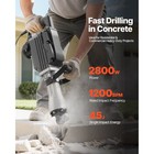 Uimoso Electric Demolition Jack Hammer  2800w Concrete Breaker With 2 Chisels
