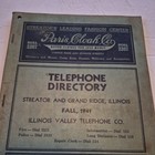 1941 Fall Streator Grand Ridge Il Illinois City Telephone Directory Phone Book