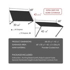 Kozyard Adjustable Door Window Awning - 4-level Tilt  Aluminum Frame Dark Gray