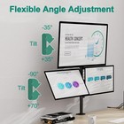  triple Monitor Stand Desk Mount For 3 Screens Up To 32   Vesa Adjustable 