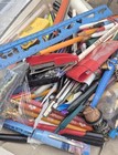 Grandpa   s Vintage Chaotic Fun Junk Drawer Lot Misc  Pins Pens Collectibles