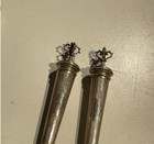 20th Century Pair French Silver Large Cold Meat Forks In Original Box