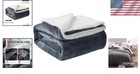Twin Sherpa Throw Blanket 60x80 - Super Soft Reversible Fleece For Winter Warmth