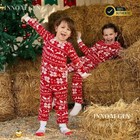 Christmas Family Matching Pajamas Outfits Set Father Mother Kids Baby Sleepwear