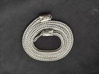 Exquisite Copper Tibet Silver Carved Dragon Head Statue Chain Necklace