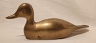 Vintage Solid Brass Duck 9  Figurine Paperweight Decoration
