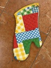 Magla Plaid Patchwork Quilted Retro 1970s Vintage Kitchen Oven Mitt New