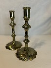 Vtg Pair 2 Virginia Metalcrafters Williamsburg 8 75  Brass Candlesticks Cw16-10