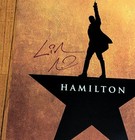 Hamilton Broadway Window Card Poster  signed  By Lin Manuel Miranda