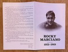 1969 Rocky Marciano Funeral Program Memorial Phamplet Authentic Extremely Rare