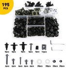 195pcs Motorcycle Complete Fairing Bolts Kit Bodywork Screws Nuts Set M5 M6