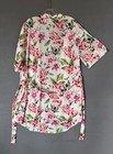 Mumu Floral Kimono Robe Lightweight Duster Pink White Green Os