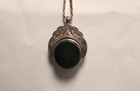 Antique Victorian Bloodstone   Carnelian Spinner Fob Seal Sterling Pendant